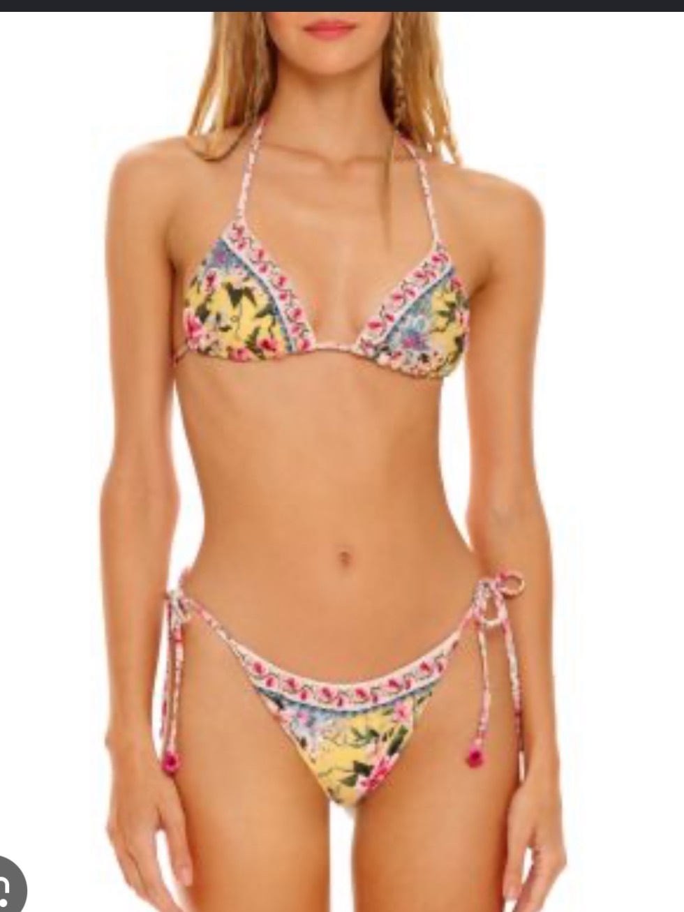 Agua Bendita Algeria Floral Triangle Bikini